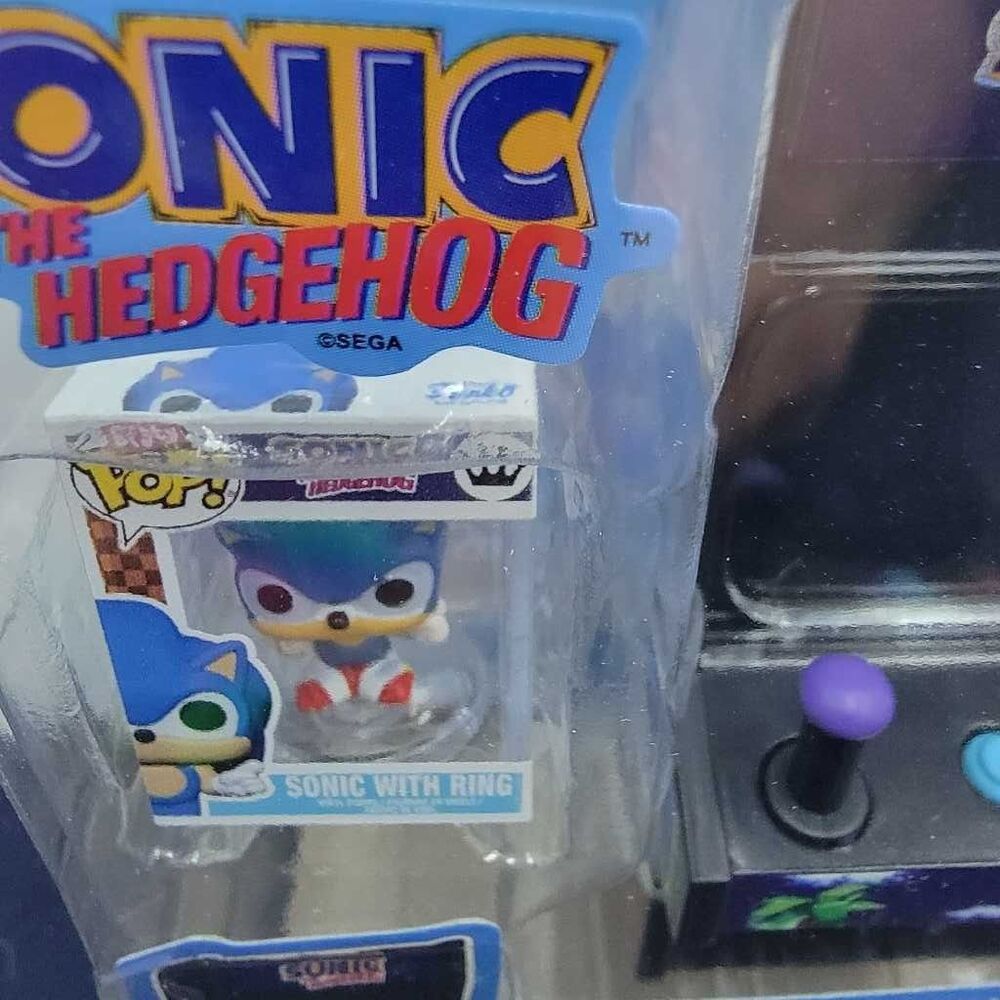 Funko Sonic The Hedgehog Bitty Pop Arcade Display Sonic With Ring